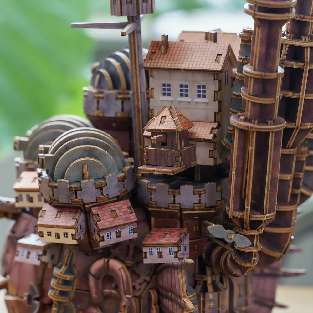 Official Ghibli Howls Moving Castle Wooden 3D Puzzle • Japanese Colored KI-GU-MI - Image 3