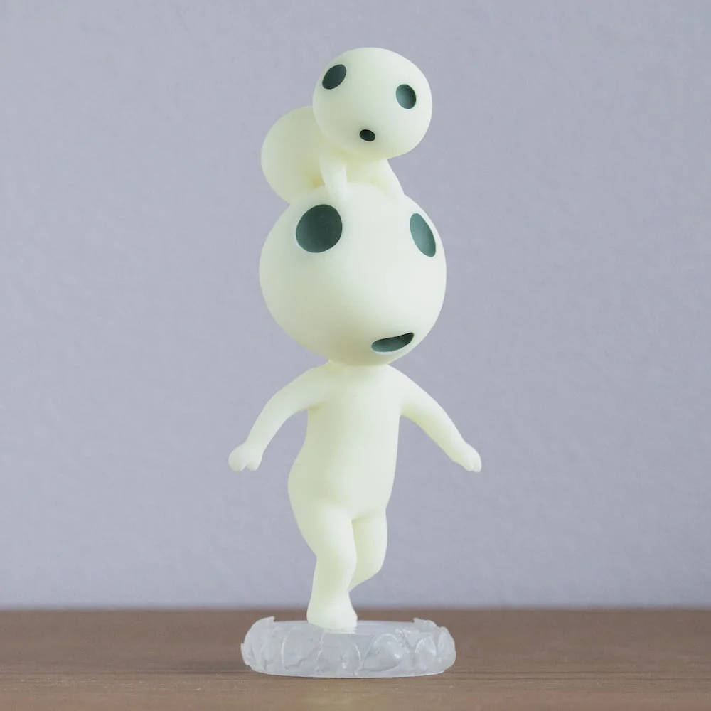 Official Ghibli Princess Mononoke Kodama Figure • Phosphorescent Palm Size - Image 3